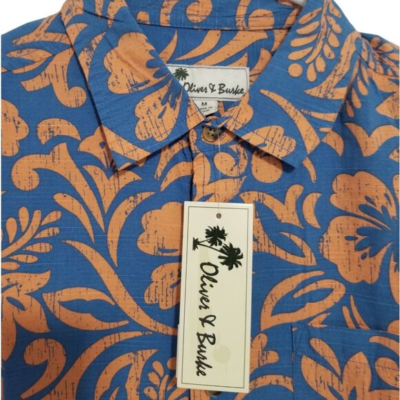 Oliver And Burke Men's Button-up Short Sleeve Shirt In Tropical Printed Size 2XL - Picture 6 of 7
